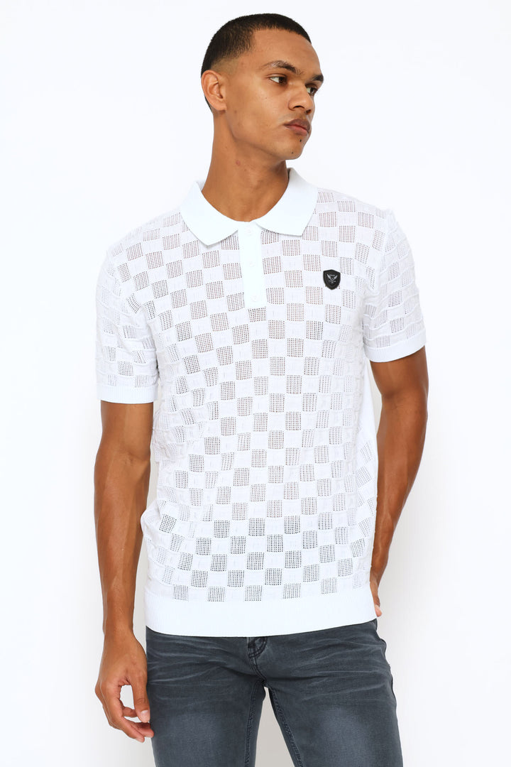 Cuba Knit Golfer - White