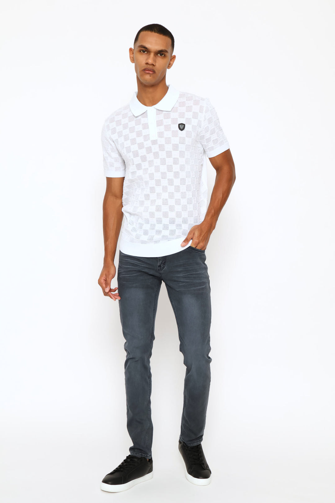 Cuba Knit Golfer - White
