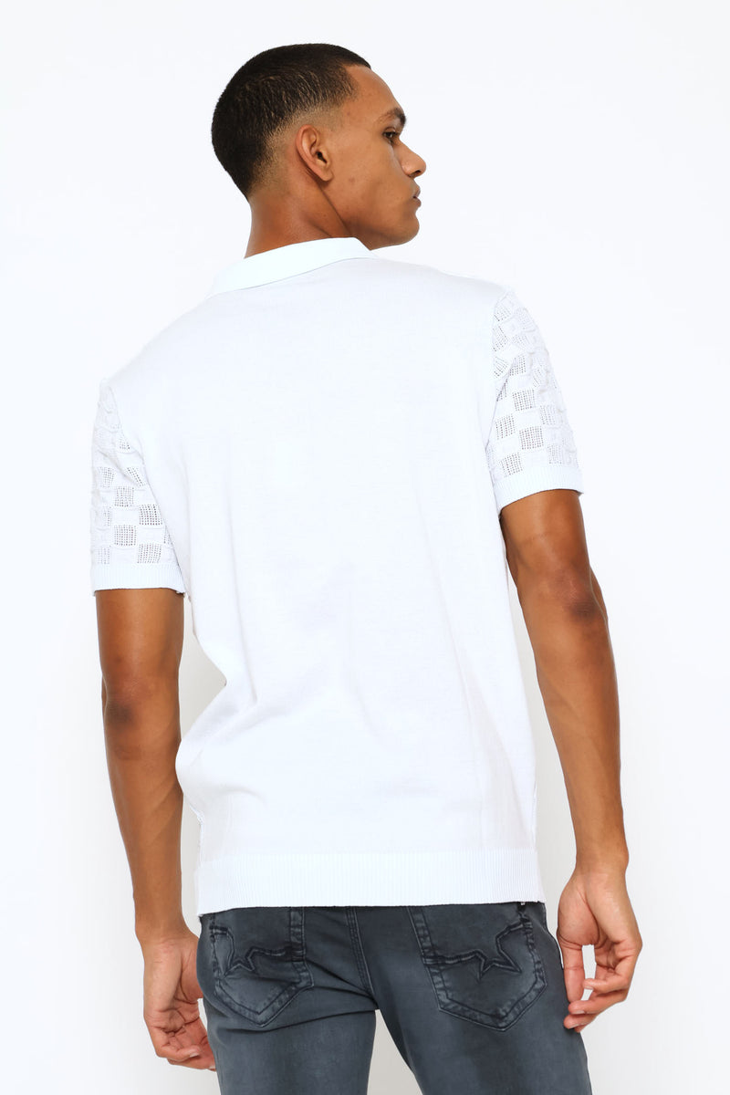Cuba Knit Golfer - White