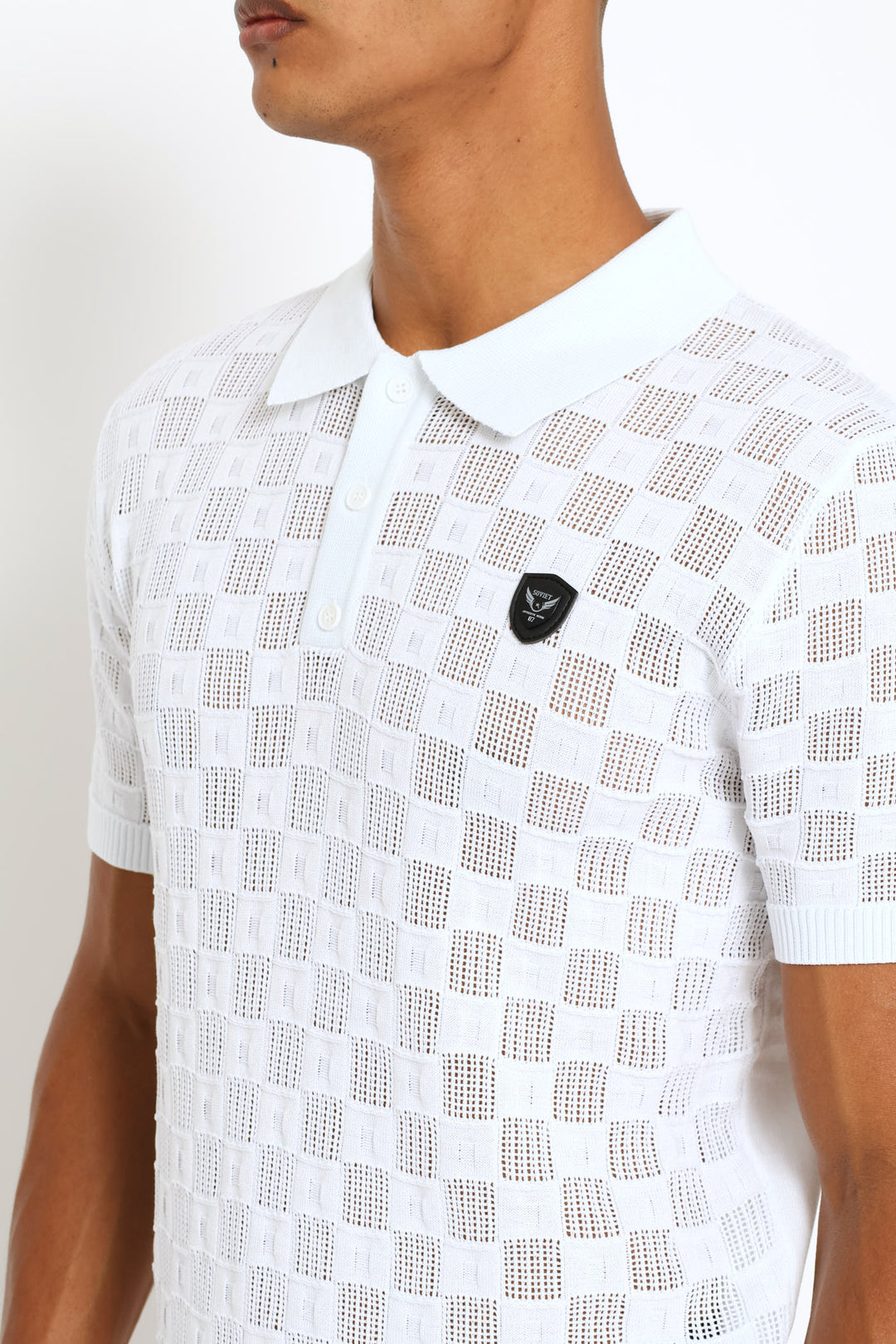 Cuba Knit Golfer - White