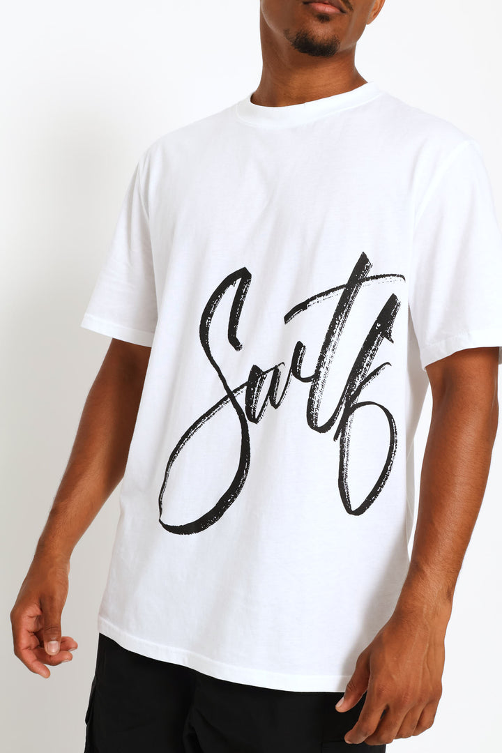 Swft Side Print Tee - White
