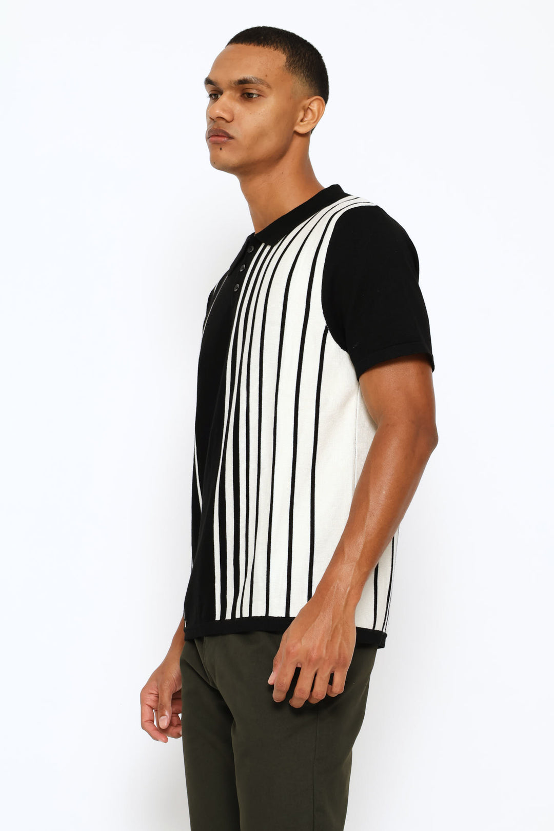Stretch Knit Golfer - Black