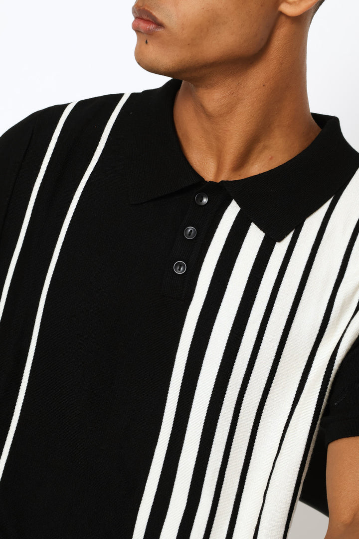 Stretch Knit Golfer - Black