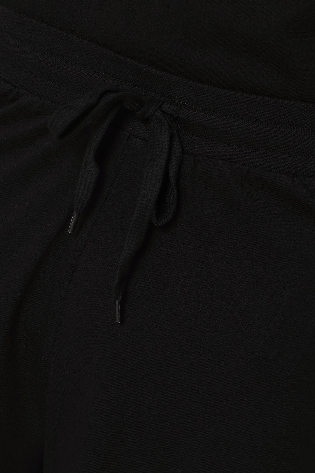 Plain Knit Shorts - Black