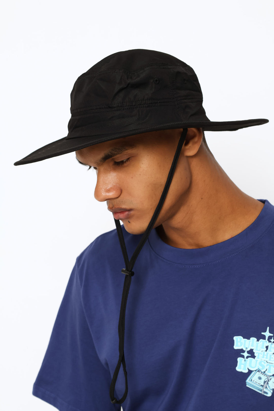 Big Rim Fisherman Bucket Hat - Black