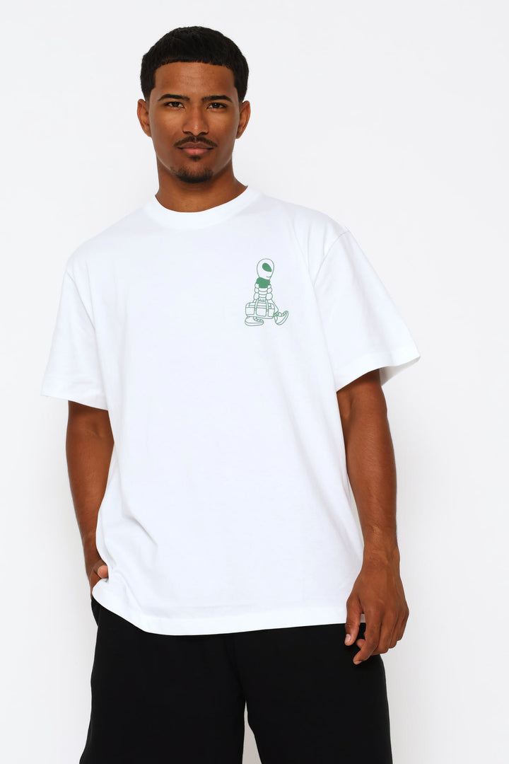 Alien Relaxed Graphic Tee - White