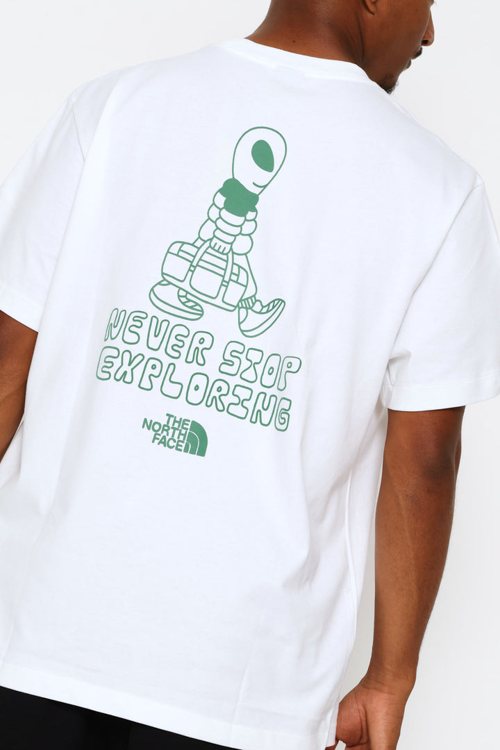 Alien Relaxed Graphic Tee - White