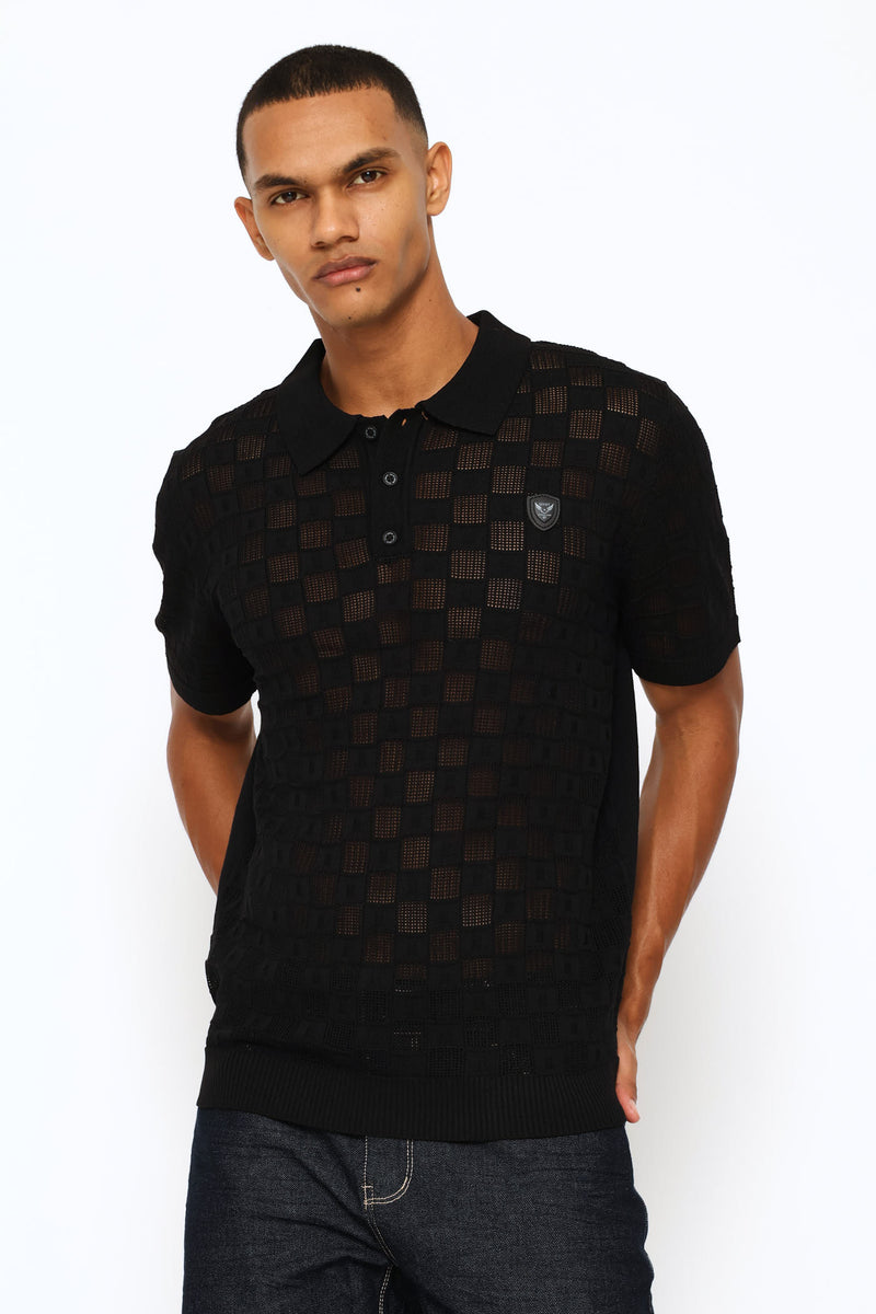 Cuba Knit Golfer - Black