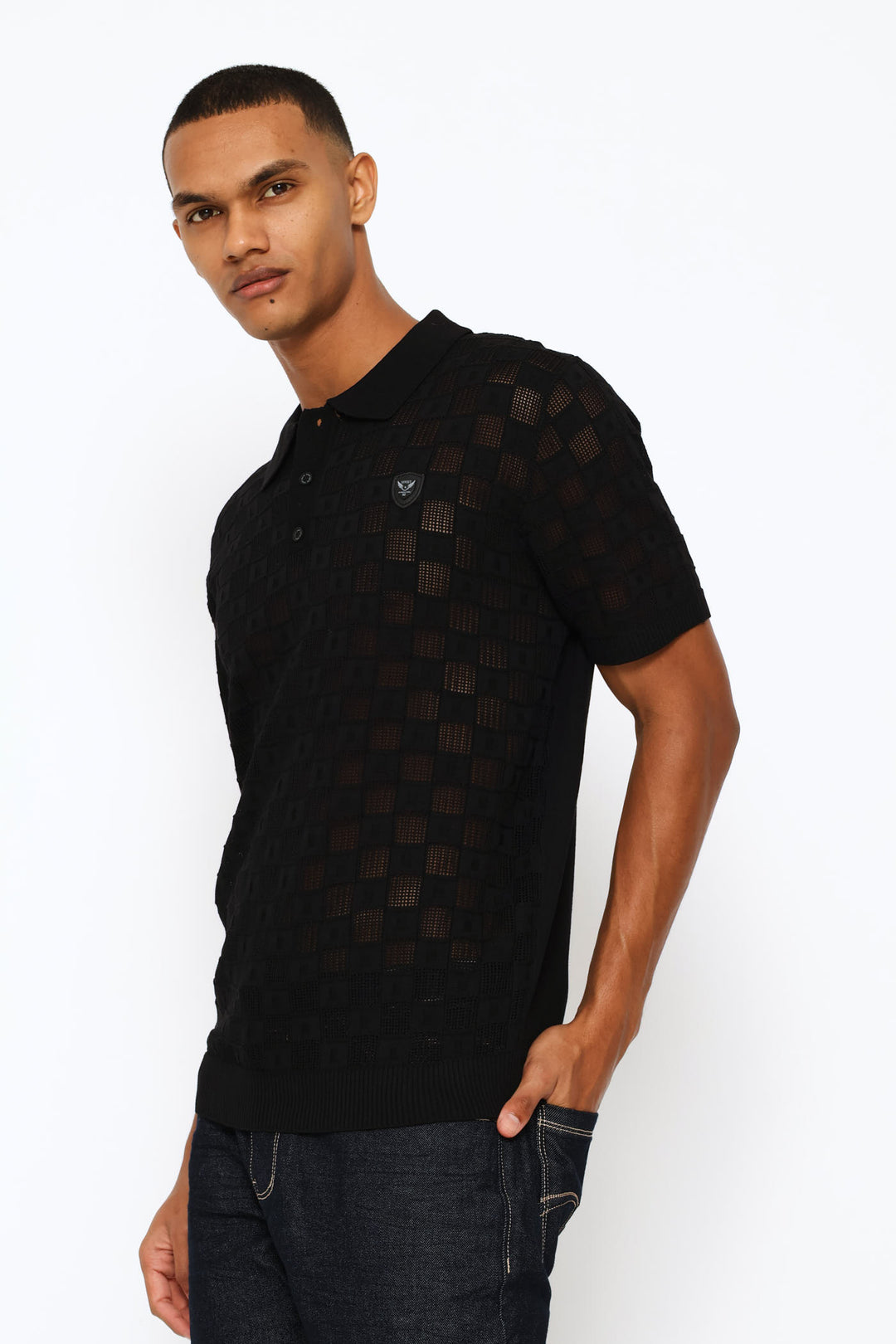 Cuba Knit Golfer - Black