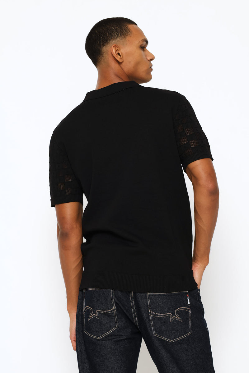 Cuba Knit Golfer - Black