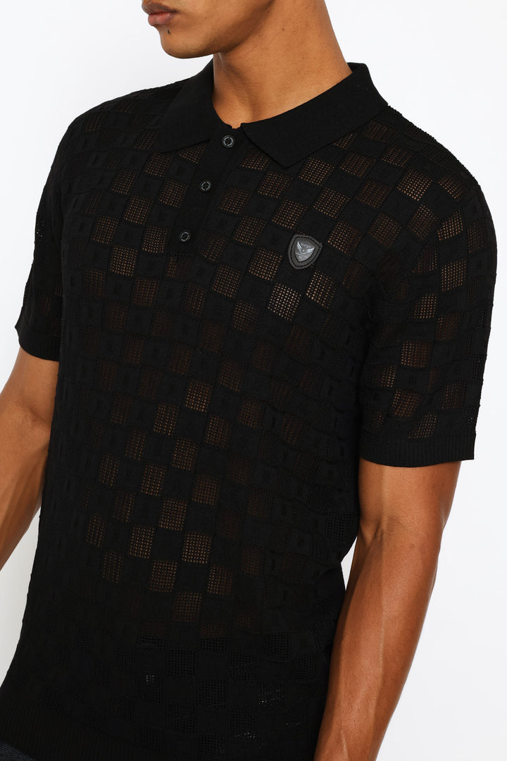 Cuba Knit Golfer - Black