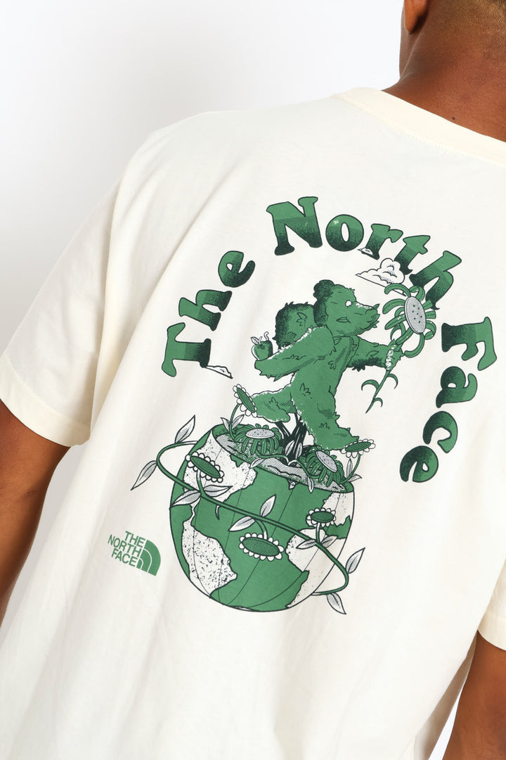 Retro Earth Relaxed Graphic Tee - Off White
