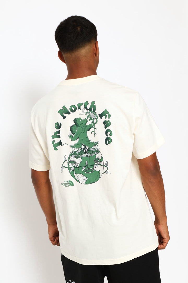 Retro Earth Relaxed Graphic Tee - Off White