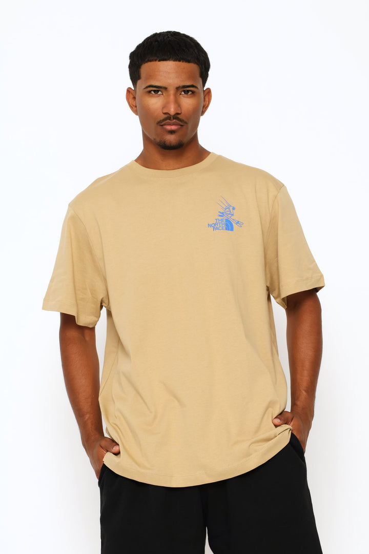 Mountain Celebration Relaxed Graphic Tee - Khaki
