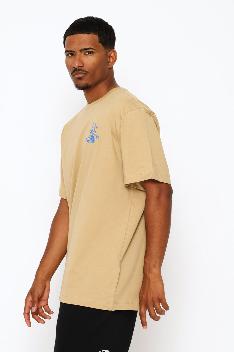 Mountain Celebration Relaxed Graphic Tee - Khaki