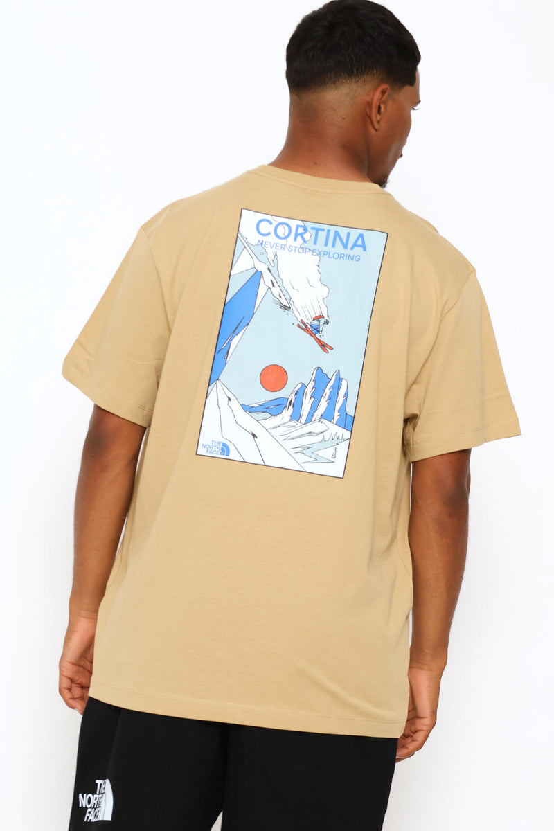 Mountain Celebration Relaxed Graphic Tee - Khaki