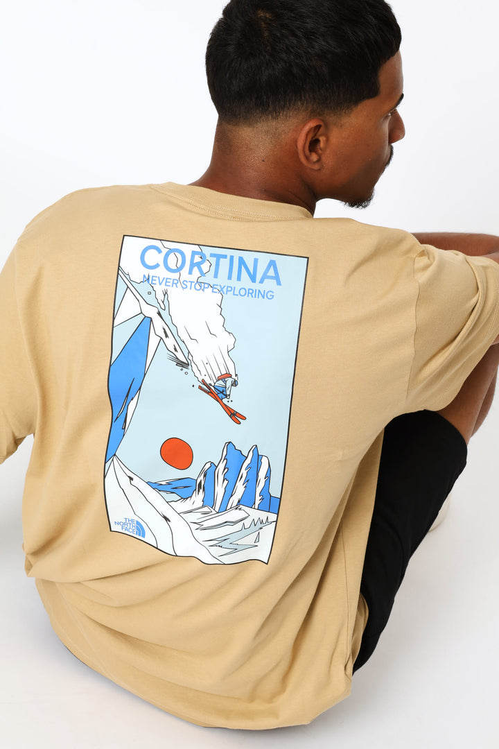 Mountain Celebration Relaxed Graphic Tee - Khaki