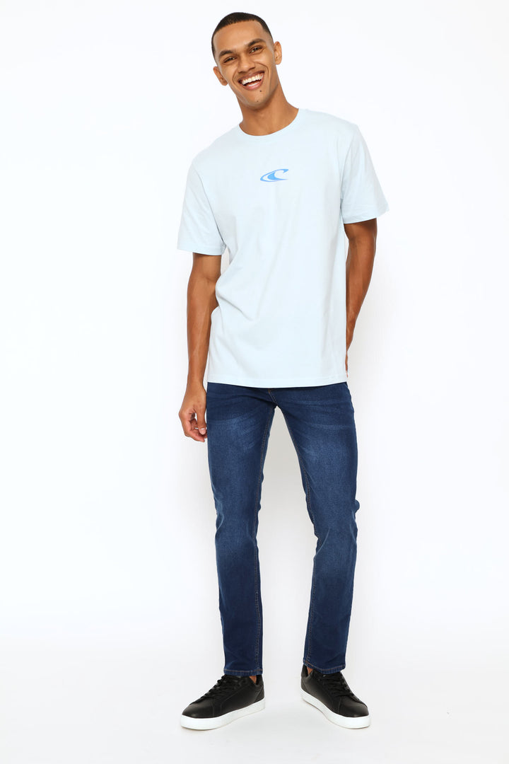 Wave Crest Tee - Light Grey