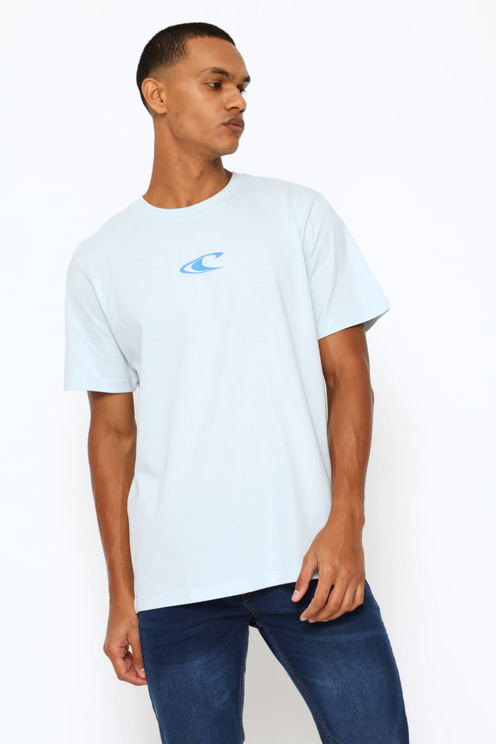 Wave Crest Tee - Light Grey