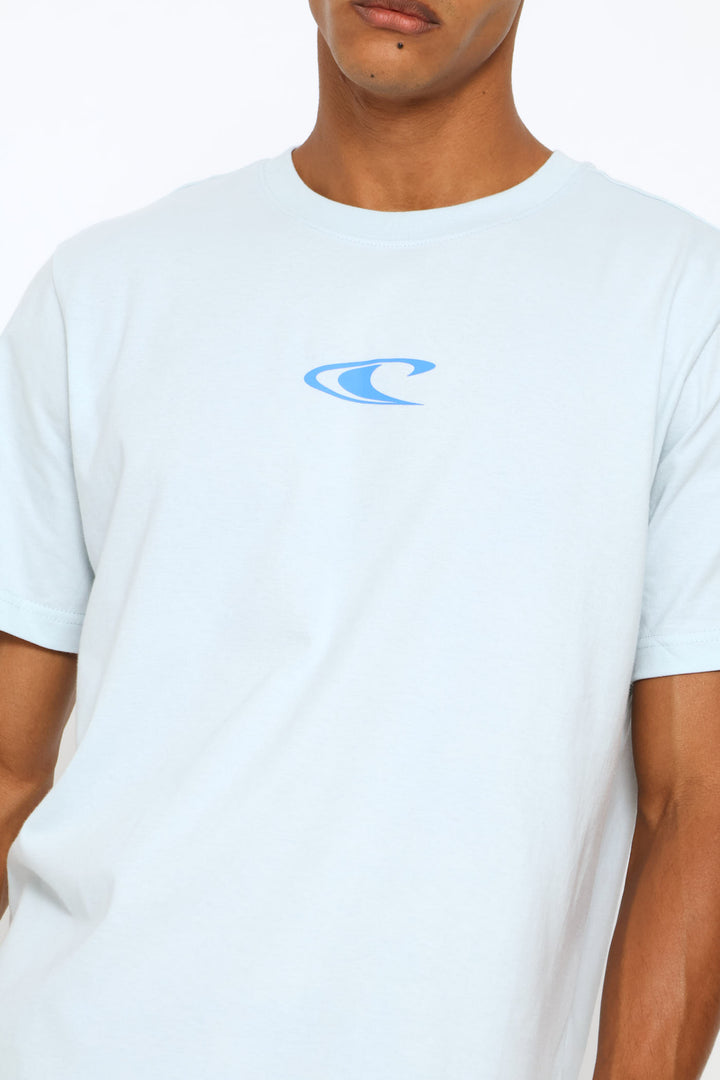 Wave Crest Tee - Light Grey