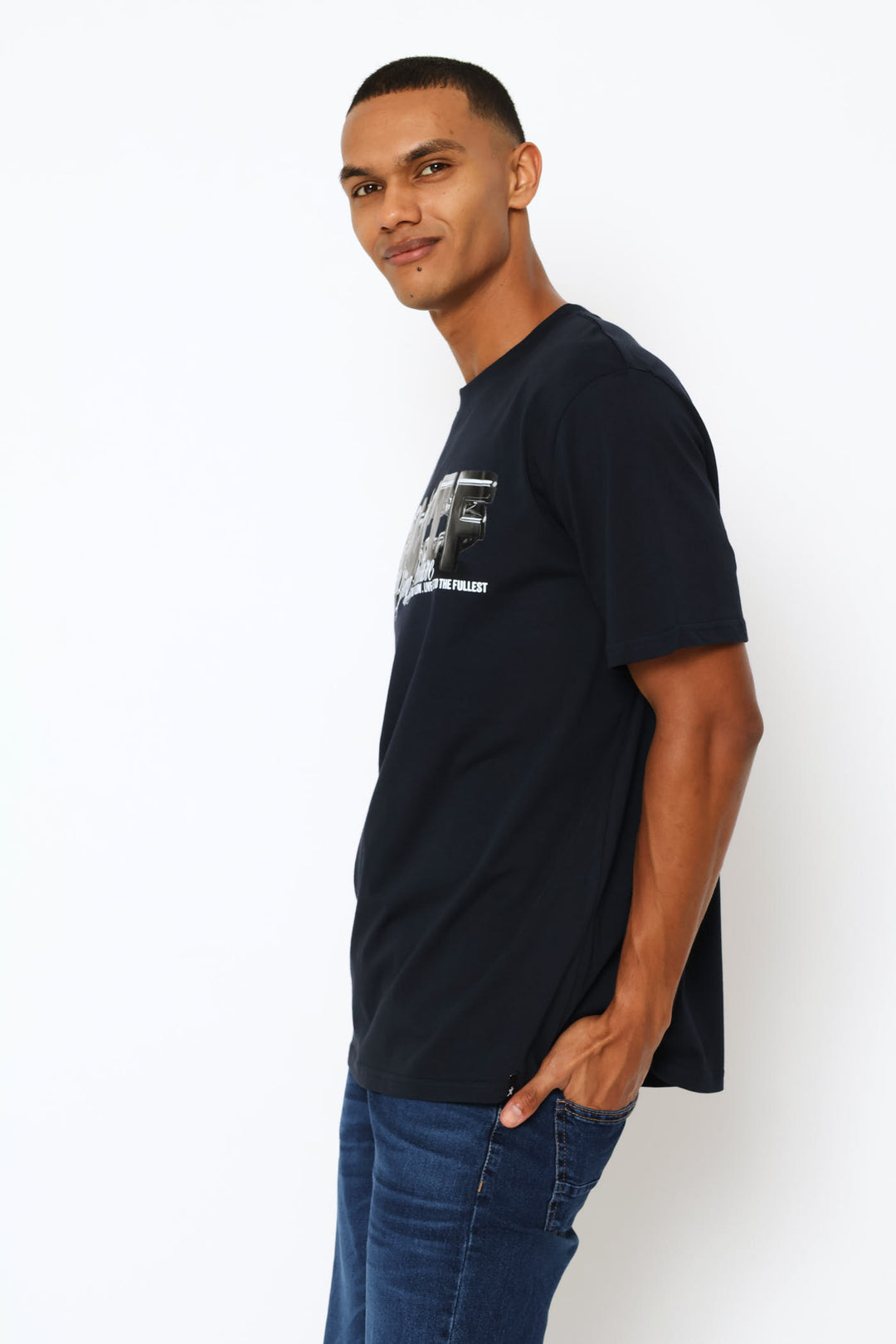 3D Swft Print Tee - Navy