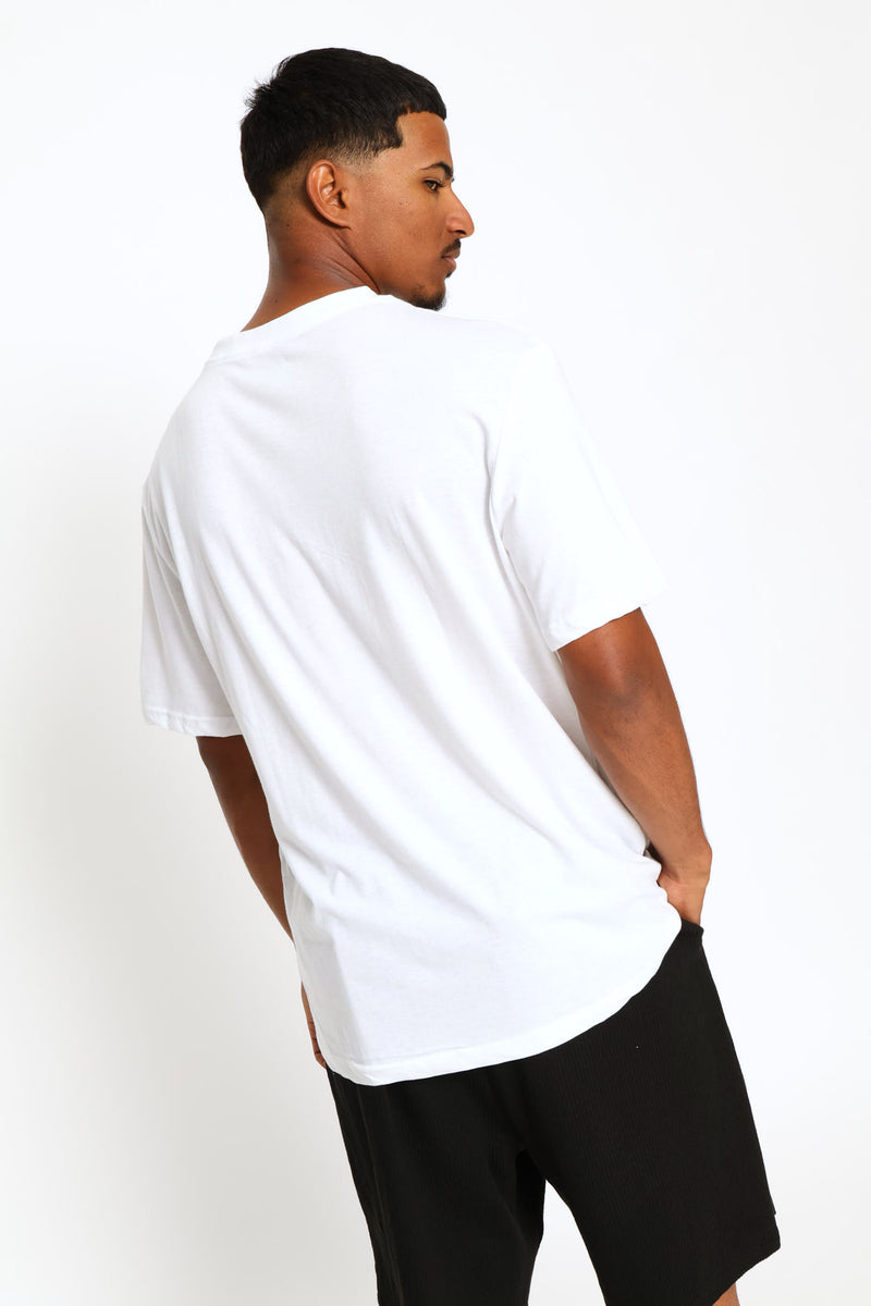 Bull Skull Print Tee - White