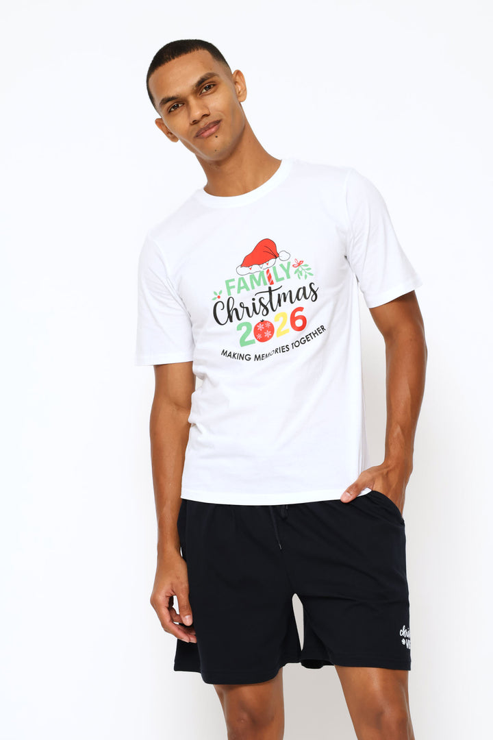 Christmas Vibes Knit Shorts - Navy