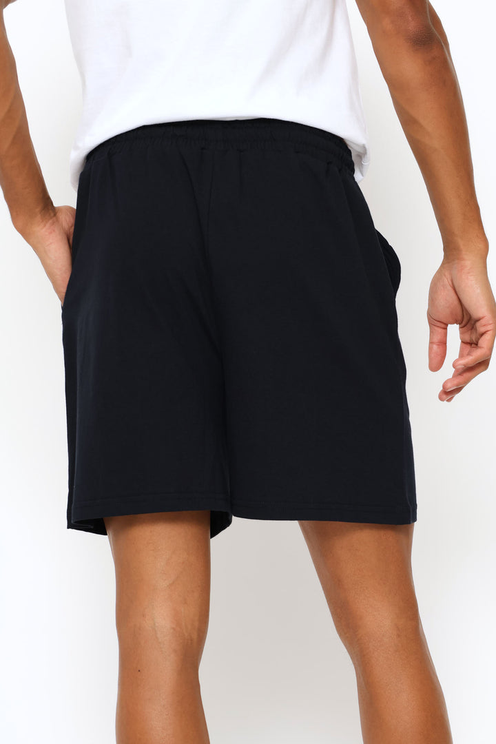 Christmas Vibes Knit Shorts - Navy