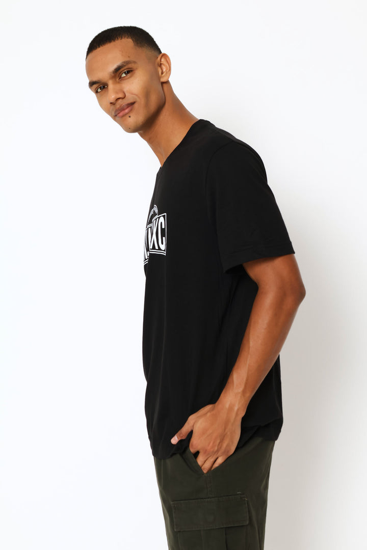 Mlmixxxc Print Tee - Black