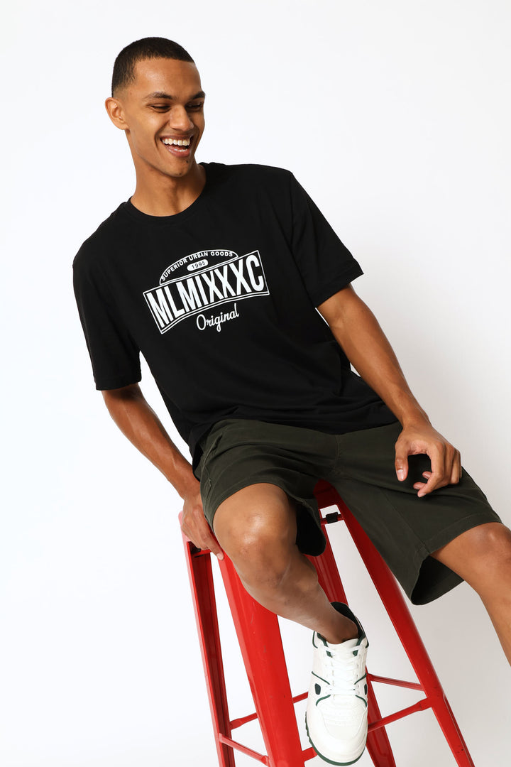 Mlmixxxc Print Tee - Black