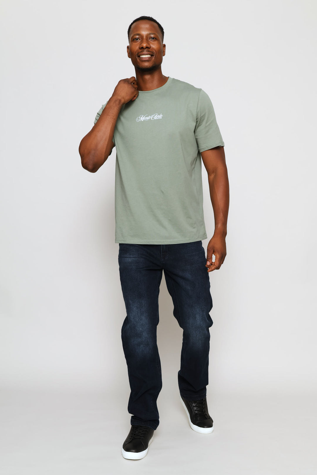 Monte Carlo Social Club Front & Back Print Tee - Sage