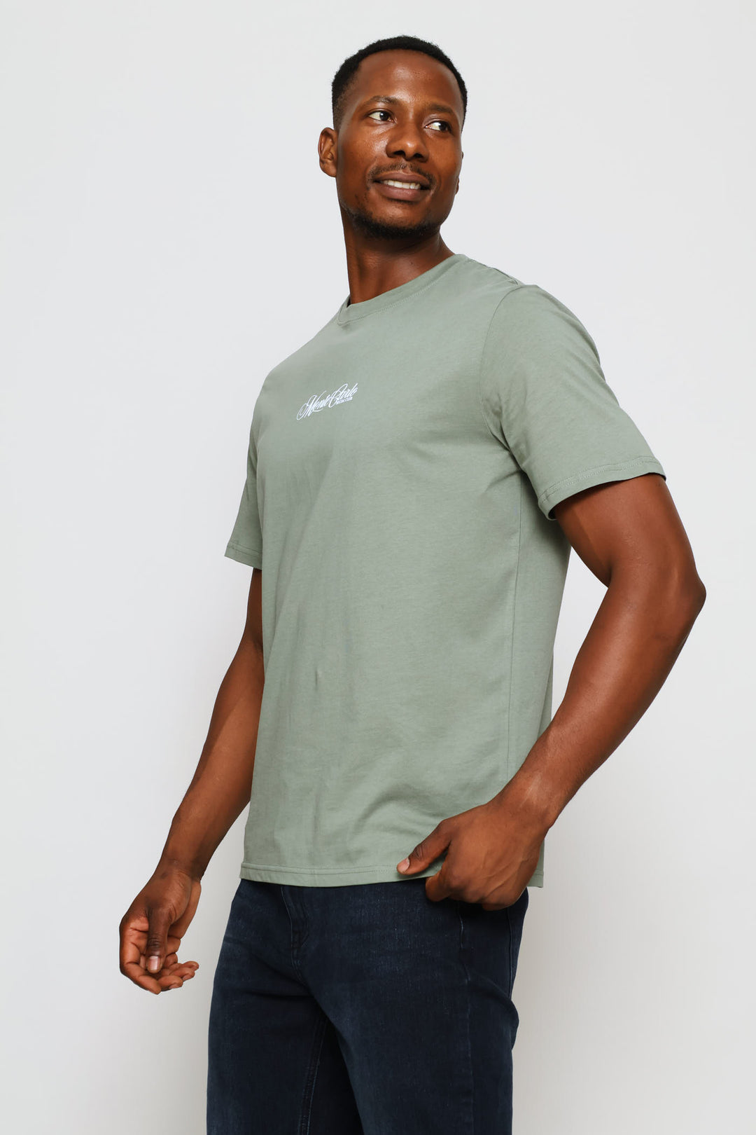 Monte Carlo Social Club Front & Back Print Tee - Sage