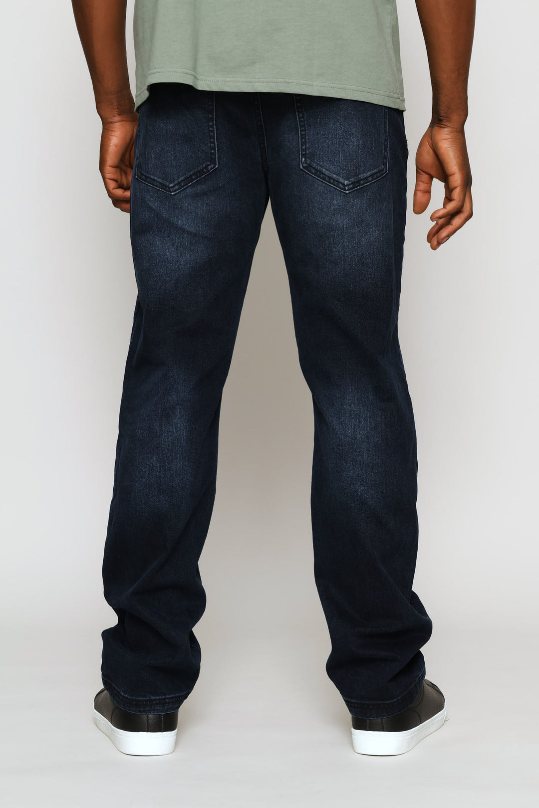 Blasted Straight Denim - Blue/Black