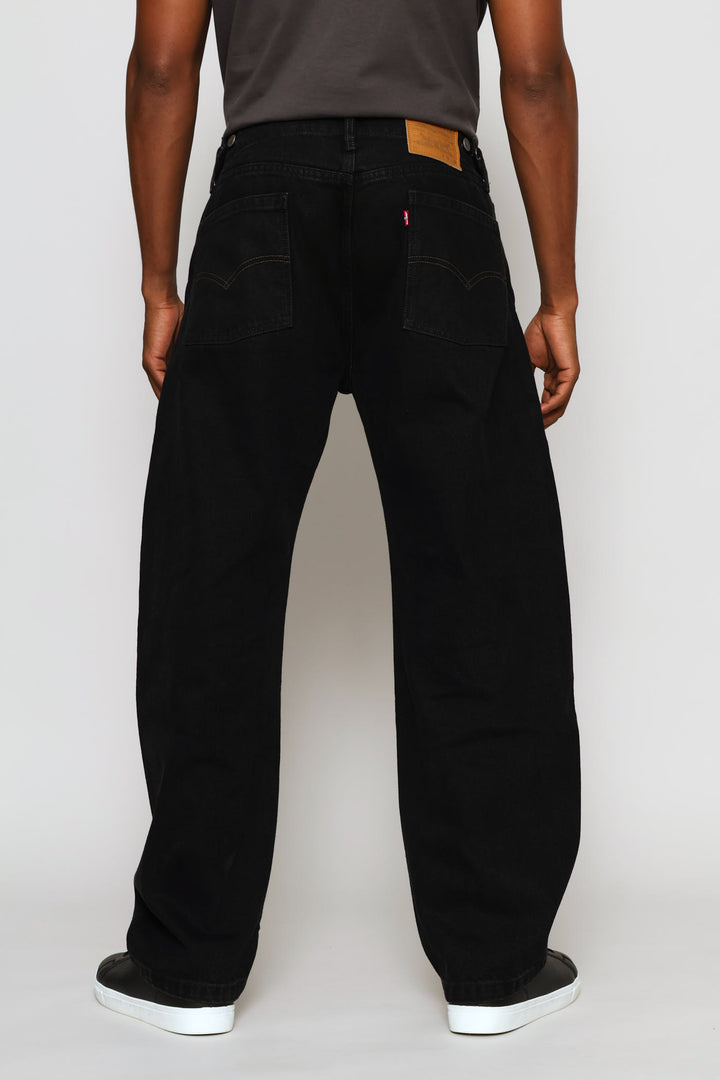 Forget Me Not Baggy Barrel Denim - Black