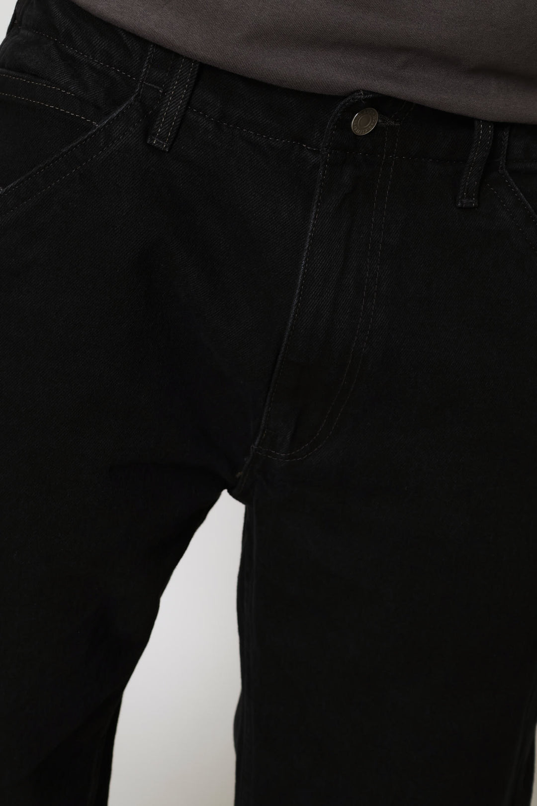 Forget Me Not Baggy Barrel Denim - Black