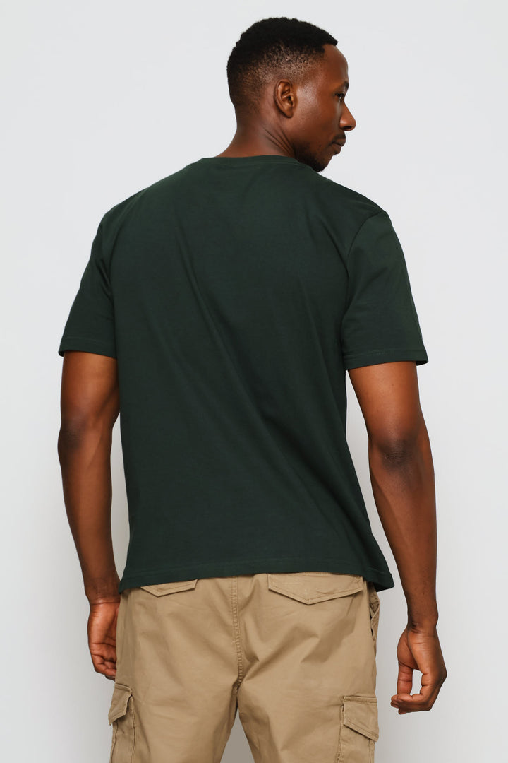 Malibu Beach Tropics Tee - Moss Green