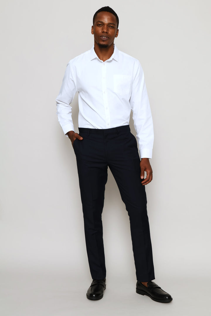 Regular Tonal Stripe Textured Shirt - White