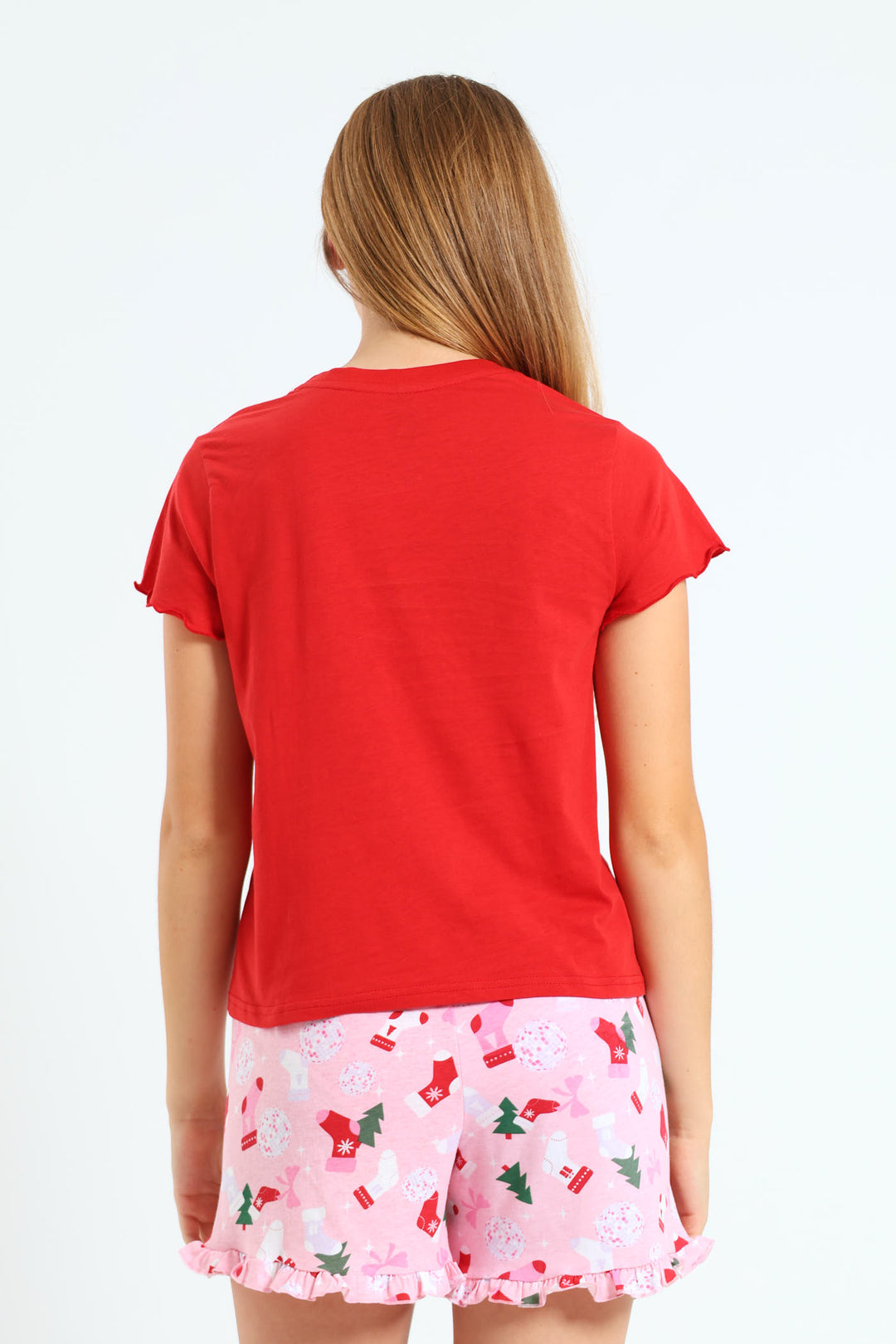 Girls In My Christmas Era Sleep Set - Pink/Red