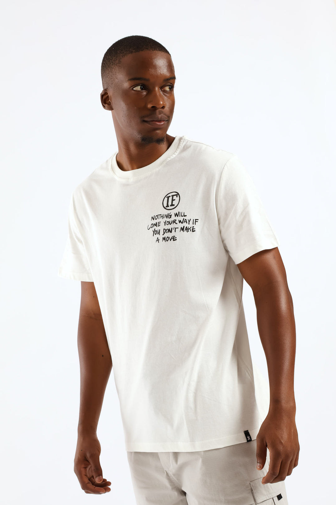 Front & Back Printed Tee - Off White