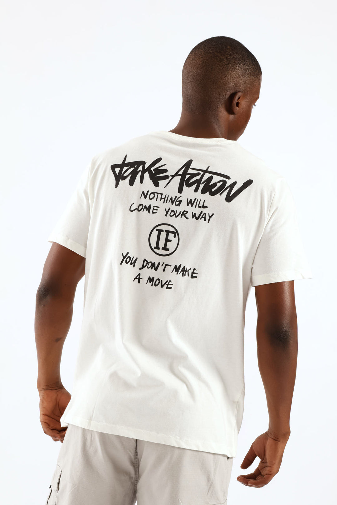 Front & Back Printed Tee - Off White