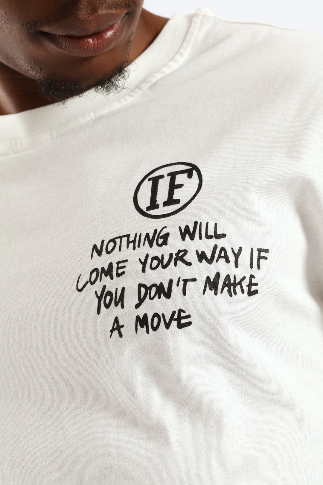 Front & Back Printed Tee - Off White