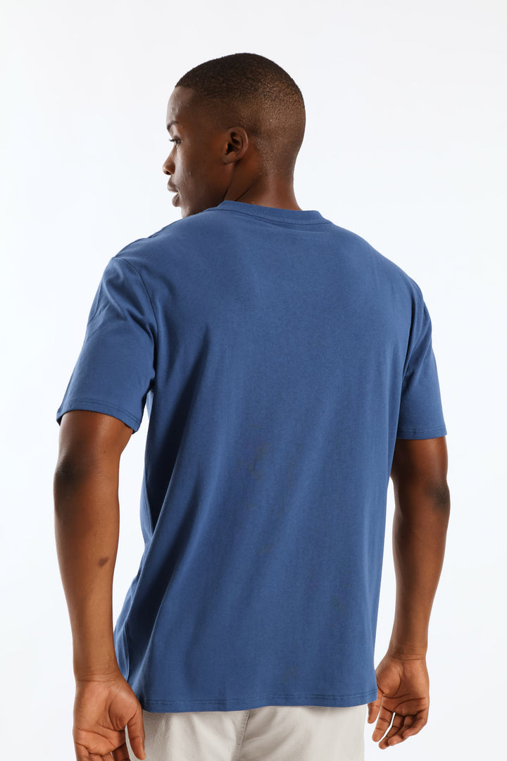 Basic Print Tee - Blue
