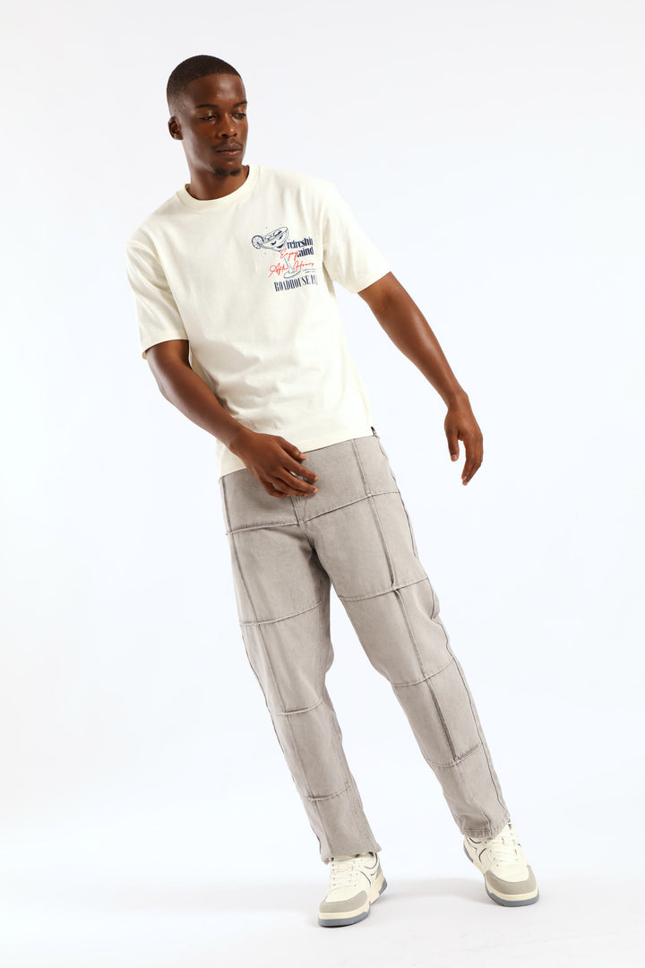 Social Club Oversized Tee - Ecru