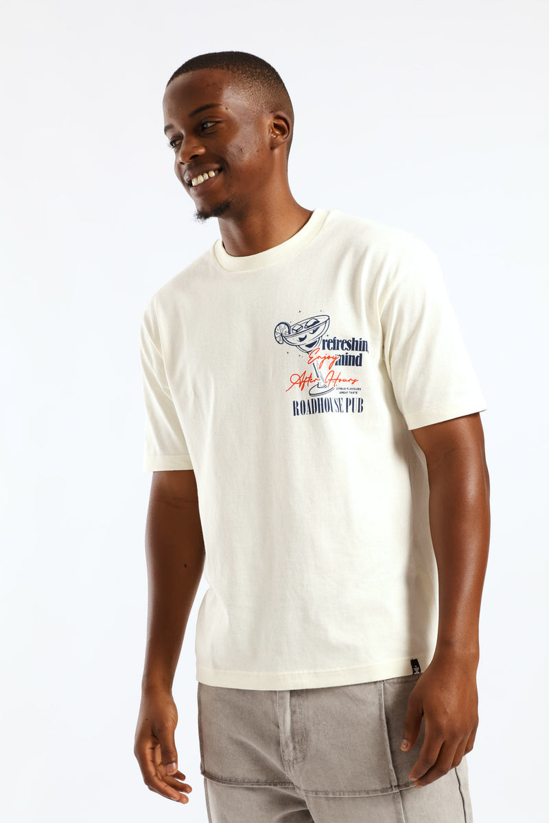 Social Club Oversized Tee - Ecru