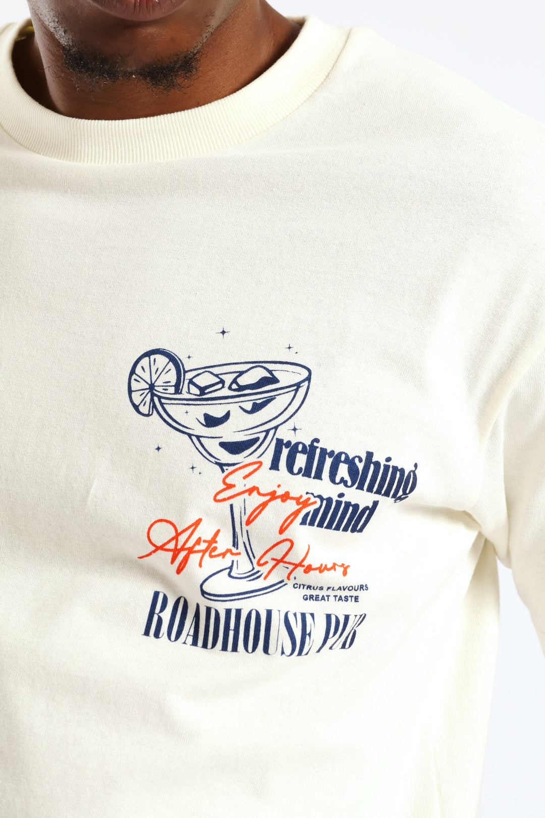 Social Club Oversized Tee - Ecru