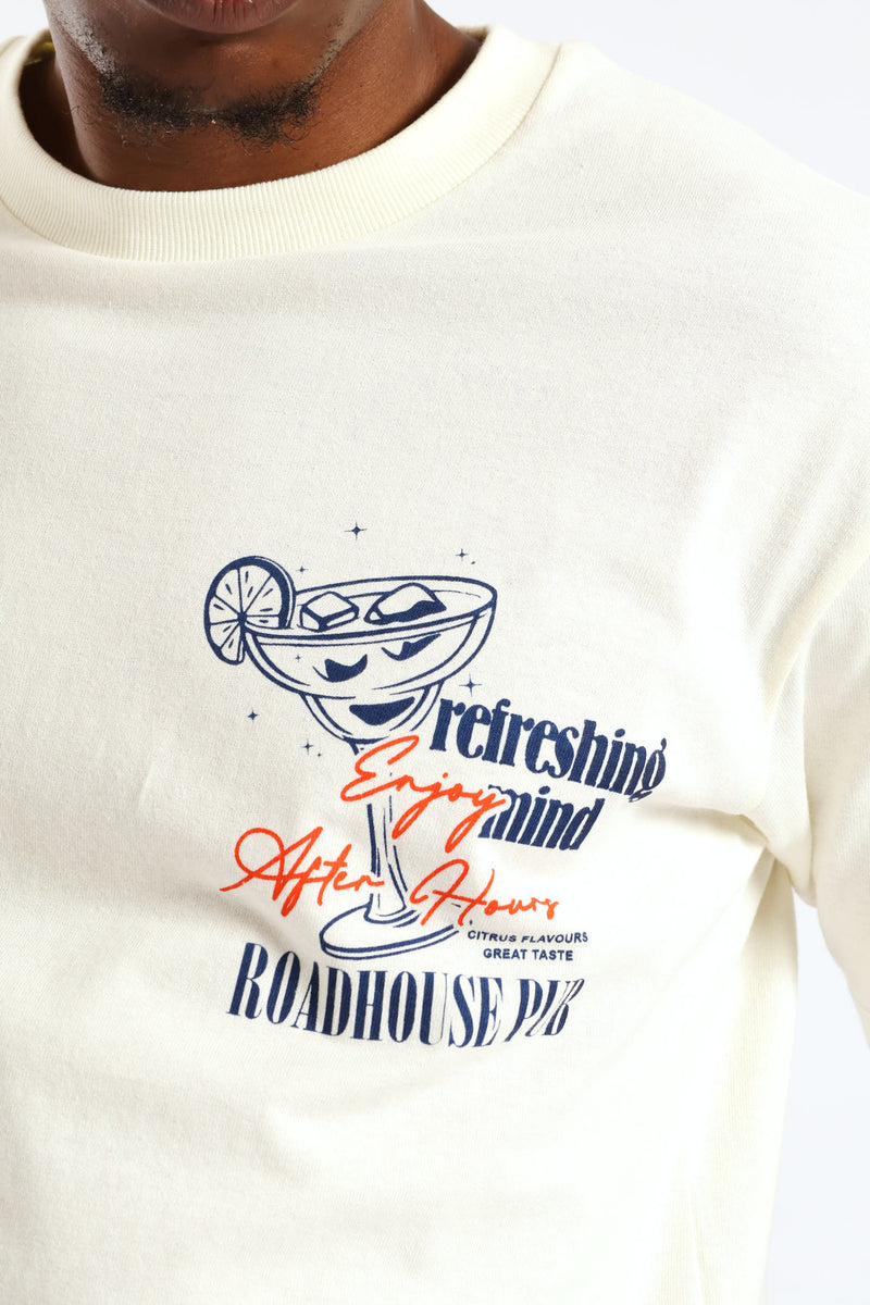 Social Club Oversized Tee - Ecru