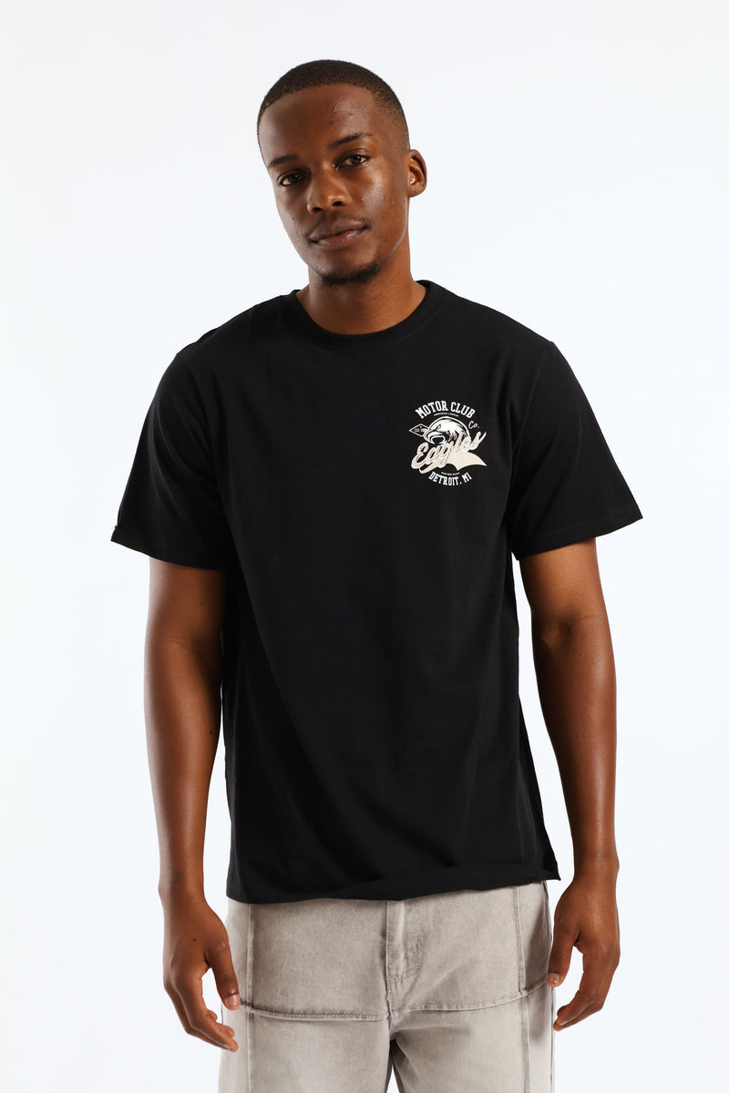Eagle Basic Print Tee - Black