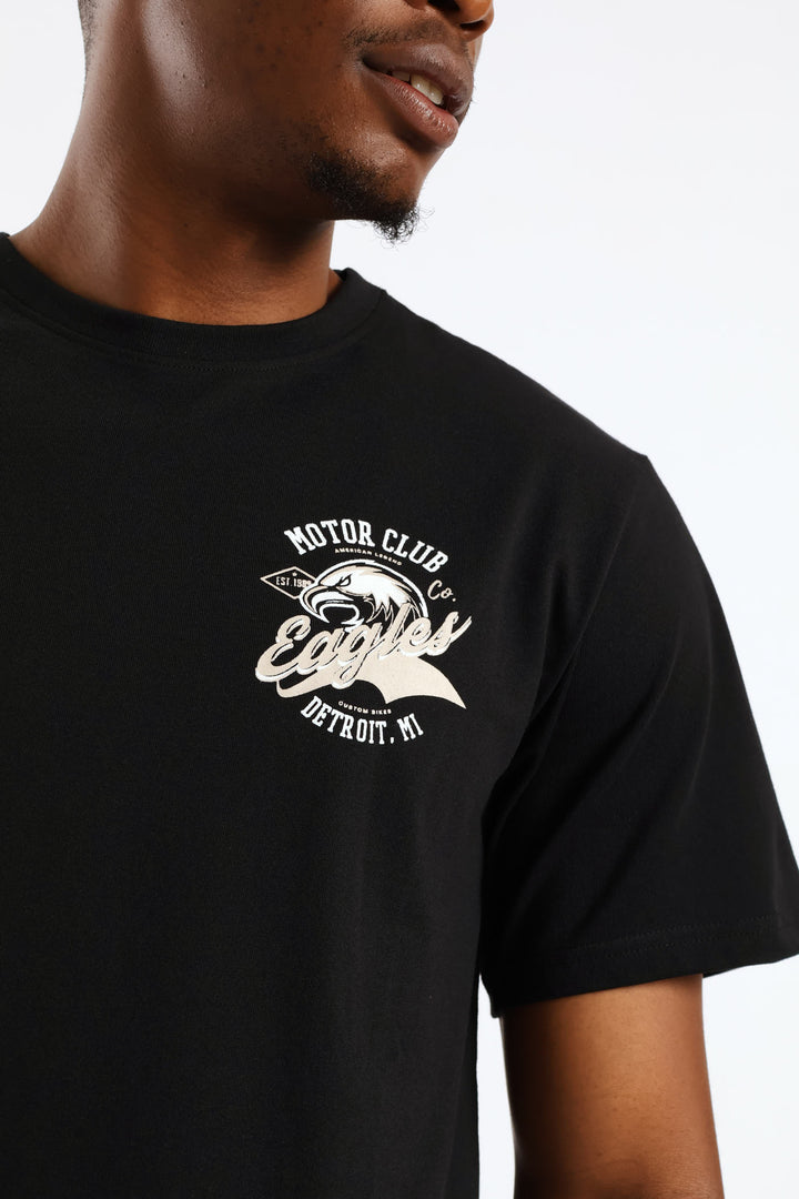 Eagle Basic Print Tee - Black