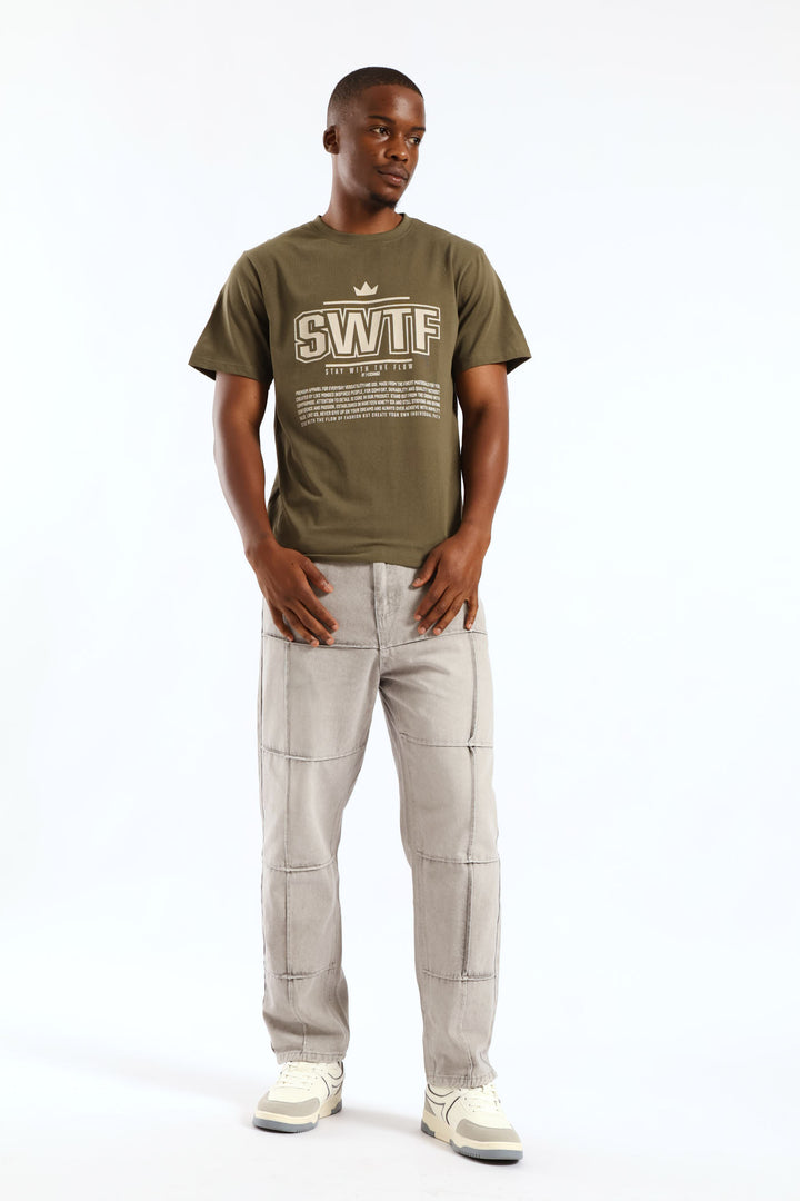 Swft Basic Print Tee - Fatigue