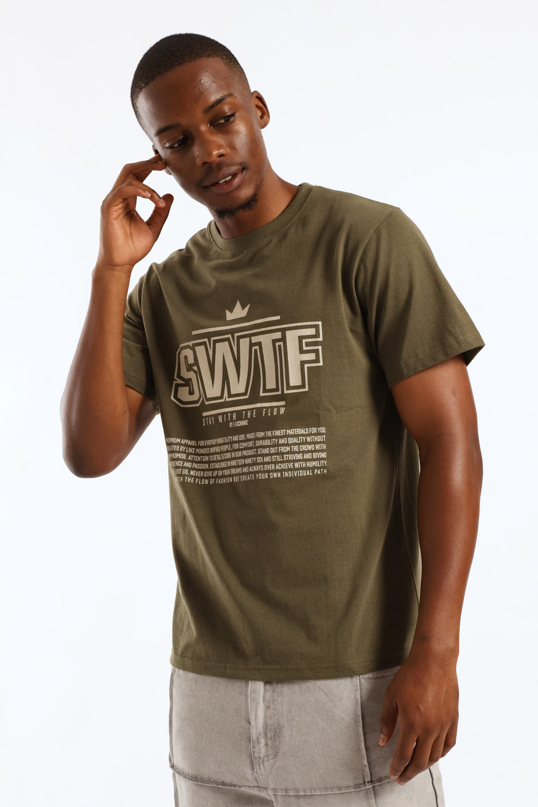 Swft Basic Print Tee - Fatigue